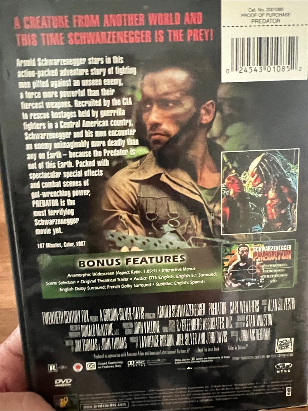 #2606* Collection Of Arnold SCHWARZENEGGER PREDATOR movie DVD - Picture 7 of 16